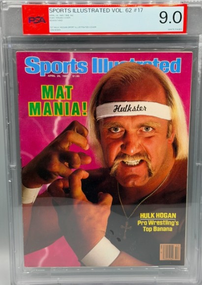 Sports Illustrated Vol 62 #17 1985 1st Hulk Hogan Cover Newsstand PSA 9.0